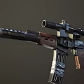 Tactical Rifles With Wooden Stock Metal Components Scope And Magazine