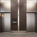 modern elevator hall 3d model