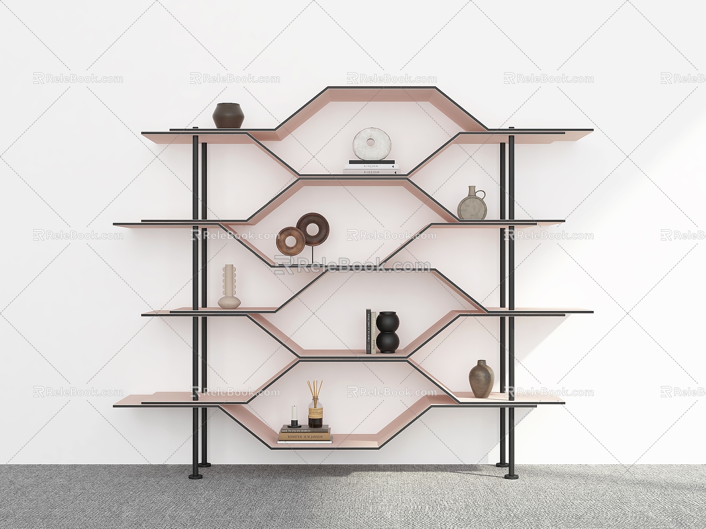 Bookshelf Bookshelf Ornaments Storage Rack Decorative Rack Bookshelf Shelf model