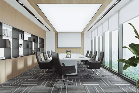 Modern Meeting Room Meeting Table and Chair 3d model