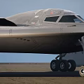 Modern Gray Fighter Jet Parked On Tarmac With Cockpit And Landing Gear
