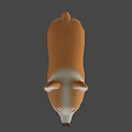 Cute Cartoon Corgi 3D Model With Orange And White Fur Standing Smile
