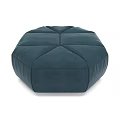 Dark Blue Octagonal Lazy Sofa With Soft Cushioned Stitched Design 3d model