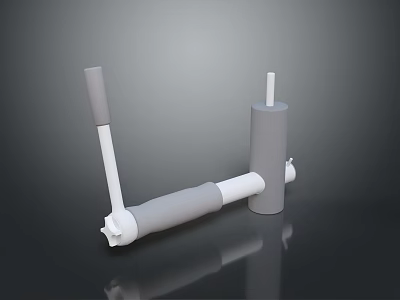 Modern Lighting Fixture Combination With Adjustable Arm Cylindrical Base And Sleek Design 3d model