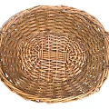 Natural Handwoven Wicker Basket with Handles for Home Storage and Decorative Use