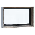 Modern Casement Window Design With Black Frame And Clear Glass Panels