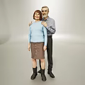 Smiling Elderly Couple Standing Together With Affectionate Embrace On Light Background