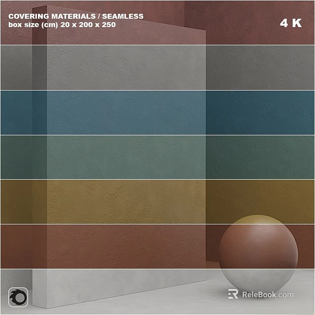 Multicolored Striped Components Featuring Gray Blue Green Yellow Brown Tones And Brown Sphere 3d model 