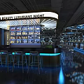Luxurious Bar Interior With Liquor Display Bar Counter Bar Stools And Modern Lighting