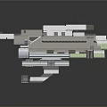 Modern Modular Industrial Structure With Metal Components And Grid Platform
