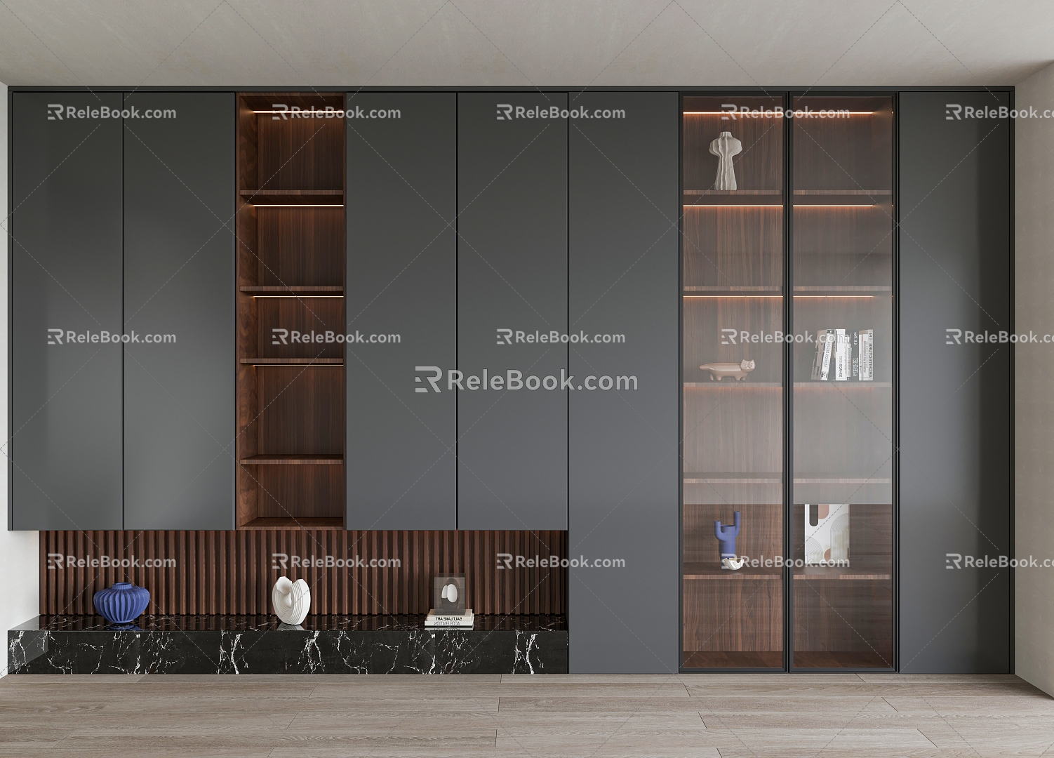 Modern Bookcase Decorative Cabinet Entrance Cabinet Wine Cabinet Custom Cabinet 3d model