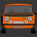 Orange Vintage Racing Car With Number 58 And Sponsor Decals