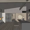Traditional Teahouse Interior Design With Wooden Beams Tatami Seats And Tea Sets