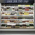 Showcase Shelf Stocked With Various Types Of Alcohol Bottles On Multiple Tiers