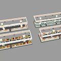 Organized Wet Market Layout With Fresh Vegetable Fruit And Meat Stalls