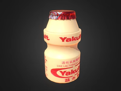 Yakult Probiotic Beverage With Active Lactic Acid Bacteria For Healthy Refreshing Drink 3d model