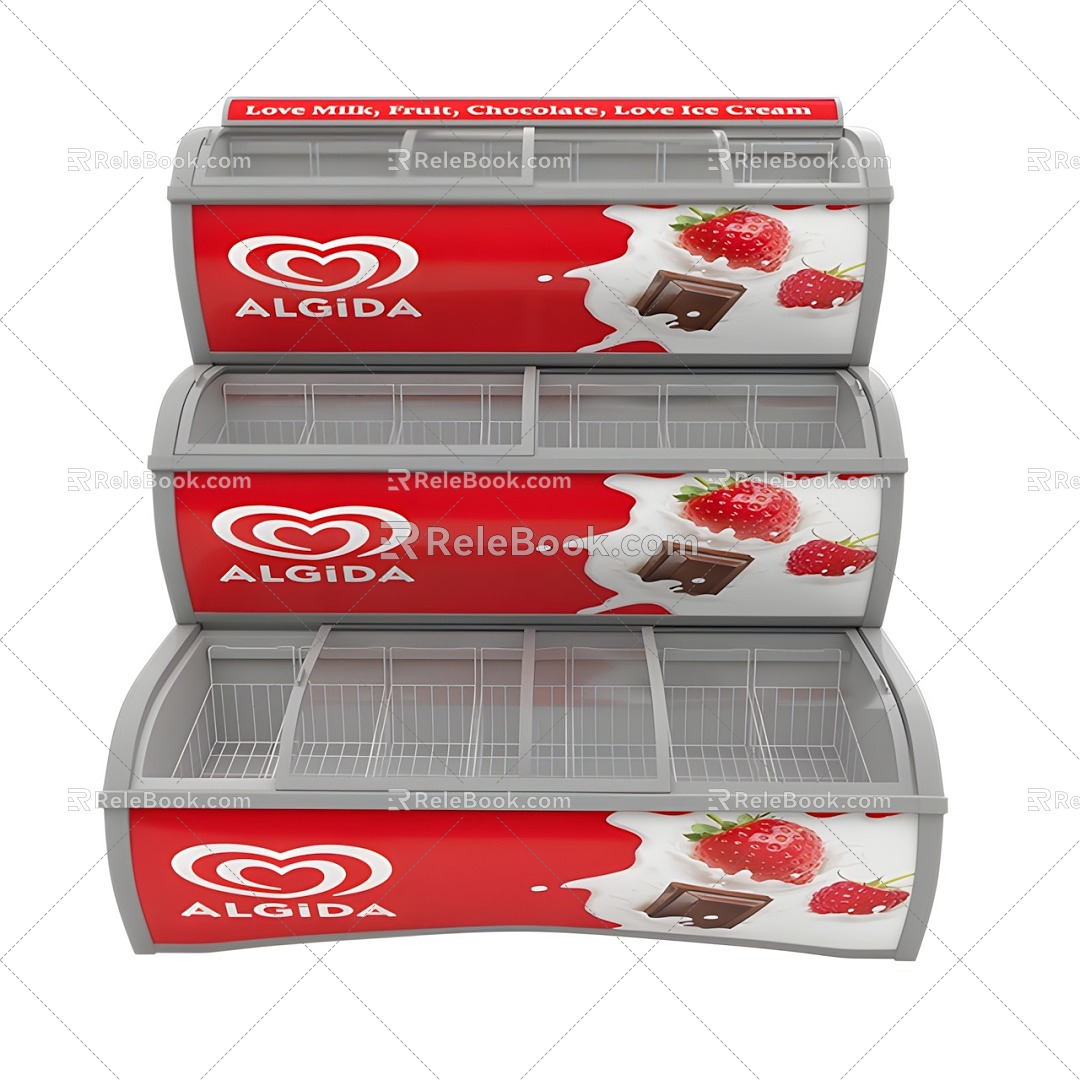 refrigerator multi-layer refrigerator modern refrigerator freezer 3d model