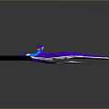 Modern Electric Guitar Featuring Purple Body And Blue White Accents Design