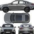 Sleek Gray Mercedes AMG SUV Coupe With Sporty Dynamic Exterior Design