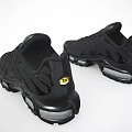 Modern Black Athletic Shoes With Mesh Upper And Cushioned Supportive Outsole 3d model