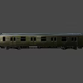 Sleek Modern Silver Train Carriage With Front Headlights And Streamlined Design 3d model