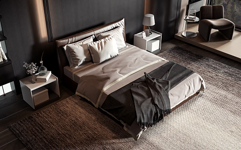 Style Commodity Bed 3d model