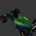 Green Formula Race Car Featuring Castrol Logo 7H Number And Pirelli Tires