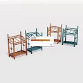 Various Colored Multi Tier Display Shelves with Open Design for Retail Use