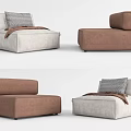 Modern Single Sofa Lazy Sofa 3d model