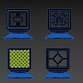 Solar Powered Square Outdoor Lights With Intricate Cutout Design And Sturdy Base