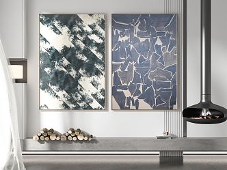 modern abstract painting abstract decorative painting 3d model