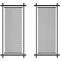 Modern Room Dividers with Black Metal Frames and Distinct Mesh Patterns 3d model