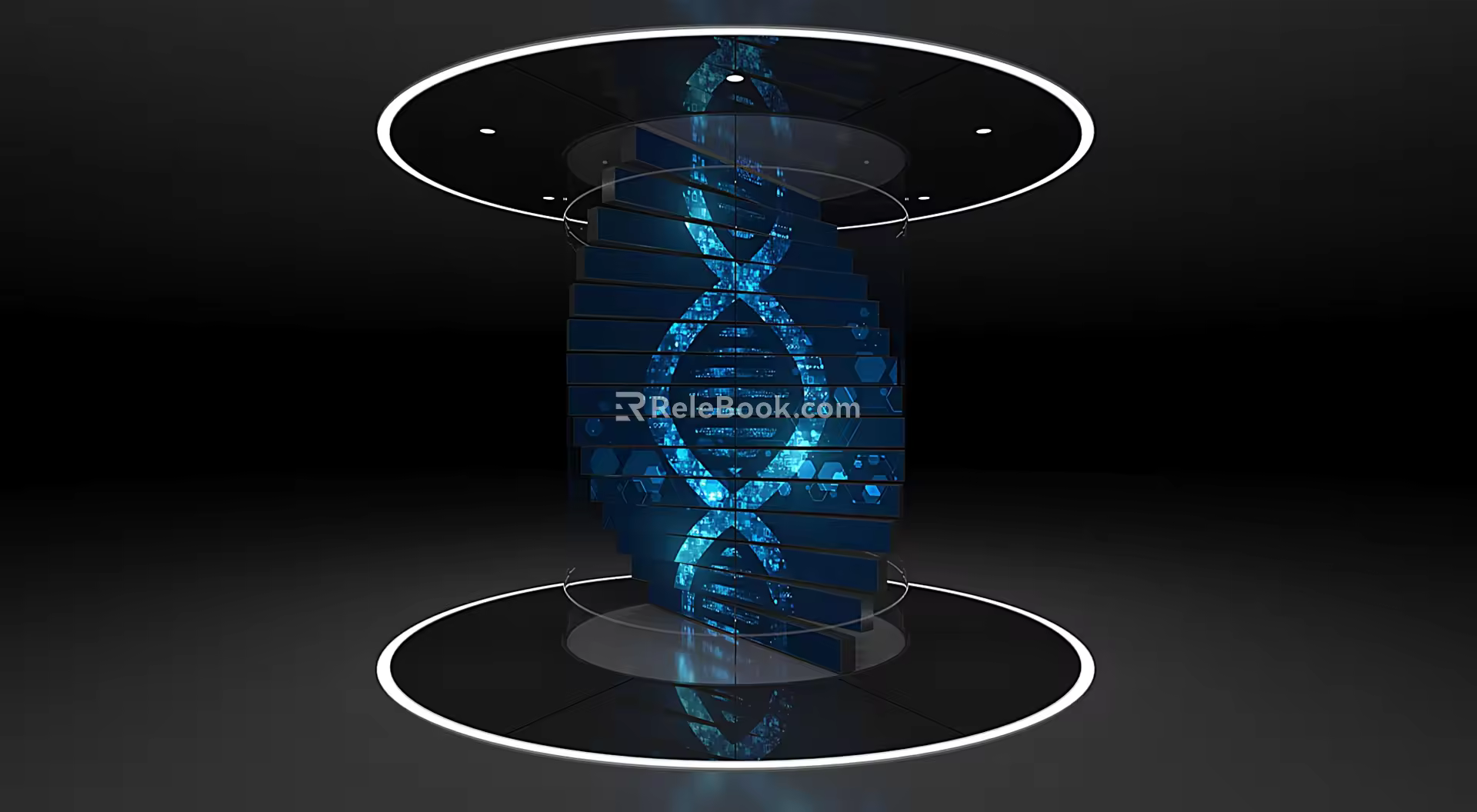 Modern Pillar Science and Technology Tree 3d model