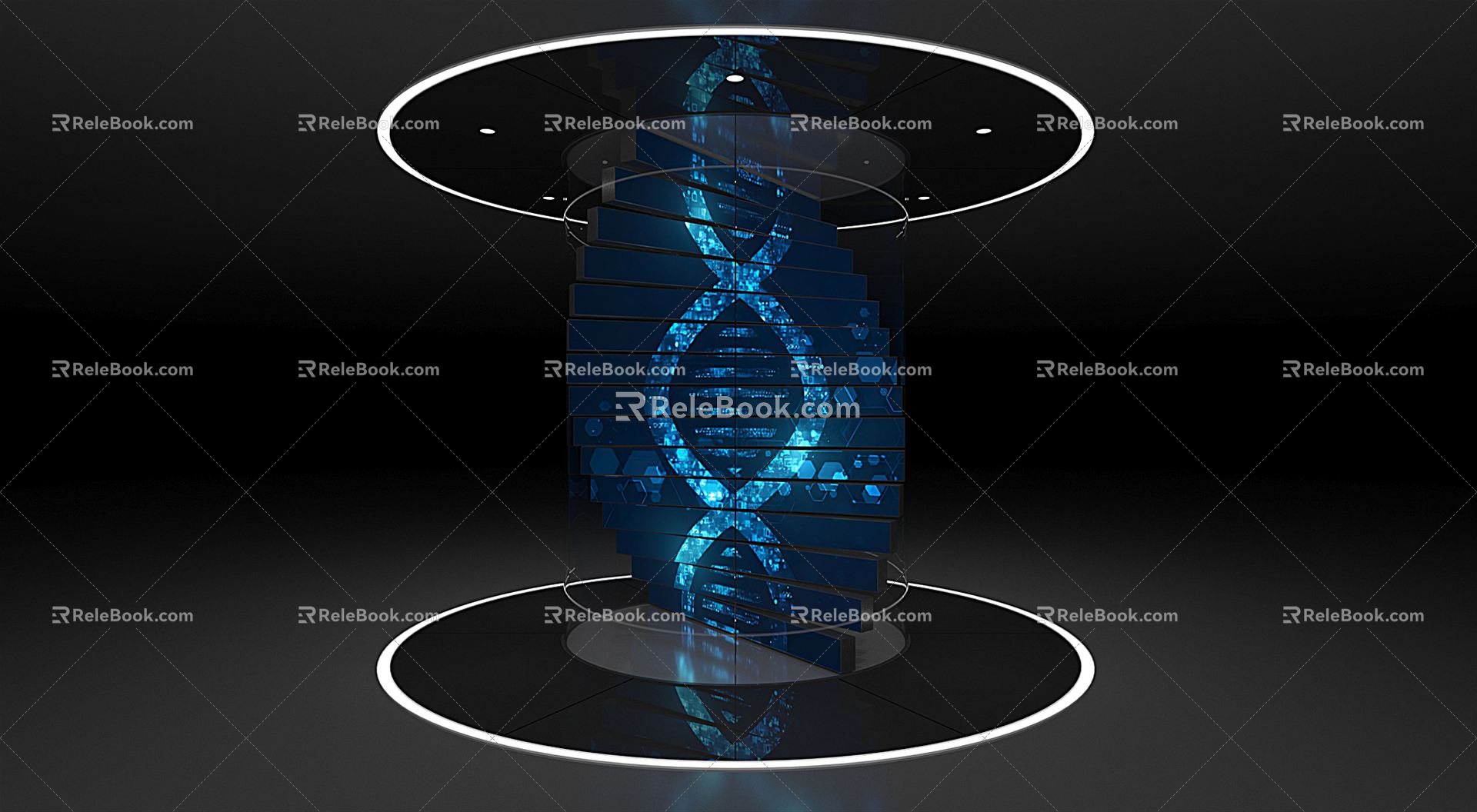 Modern Pillar Science and Technology Tree 3d model