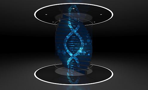 Modern Pillar Science and Technology Tree 3d model