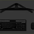 Modern Desktop Computer Accessories With Monitor Keyboard And Mouse