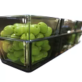 Fresh Green And Black Olives Displayed In Transparent Rectangular Containers 3d model