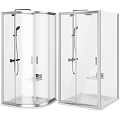 Shower Sauna Modern Bathroom Design With Transparent Glass Enclosures And Chrome Shower Systems