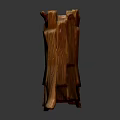 Rustic Wooden Tree Stump Shaped Stool With Natural Grain Texture For Home Decor