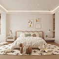 Cream wind bedroom 3d model