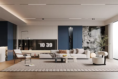 modern living room 3d model