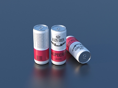 Cans Drink Beer 3d model