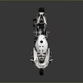 White Sport Motorcycle With Sleek Aerodynamic Design Black Accents And Red Details