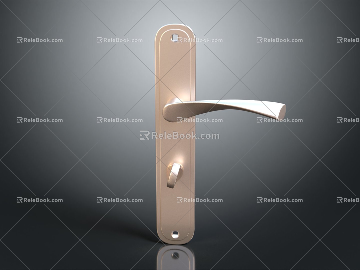 Modern Door Handle Handle Metal Lock 3d model