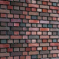 Colorful Brick Background Wall With Various Red Brown Gray Tones And Textured Pattern 3d model