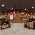 Organized Liquor and Tobacco Store Interior With Wine Bottles Tobacco Products and Shelves