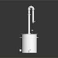Stainless Steel Equipment with Cylindrical Container Vertical Rod and Connecting Components