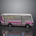 minibus minivan driverless bus school bus van box car 3d model