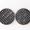 Modern openwork window tile round window grilles 3d model