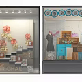Modern Window Clothing Display Window 3d model